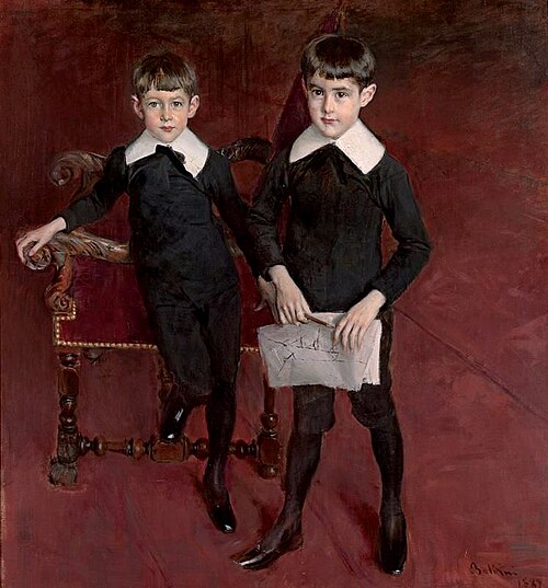 Portrait of Louis and Pedro Subercaseaux, 1887, Giovanni Boldini