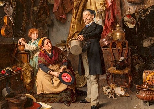 La boutique de l'usurier, 1862, Antonio Rotta