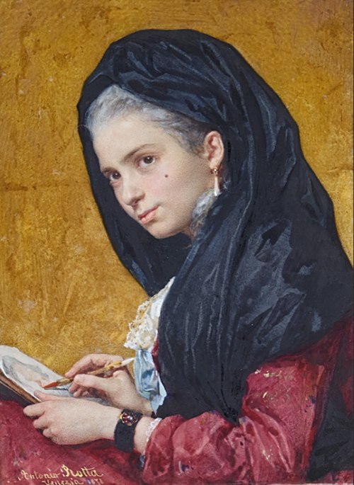 The painter, 1878, Antonio Rotta