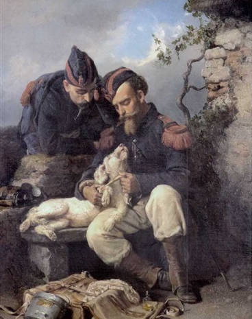 A canine casualty finds a home, 1866, Antonio Rotta