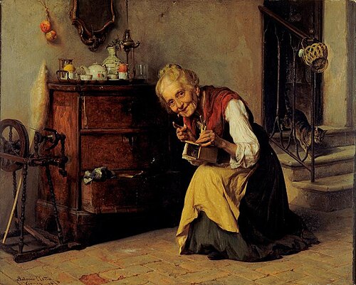 The captured mouse, 1878, Antonio Rotta