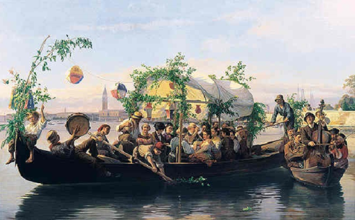 Une fête vénitienne, 1872, Antonio Rotta
