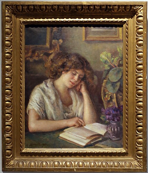 la lettrice, 1911, Antonio Salvetti