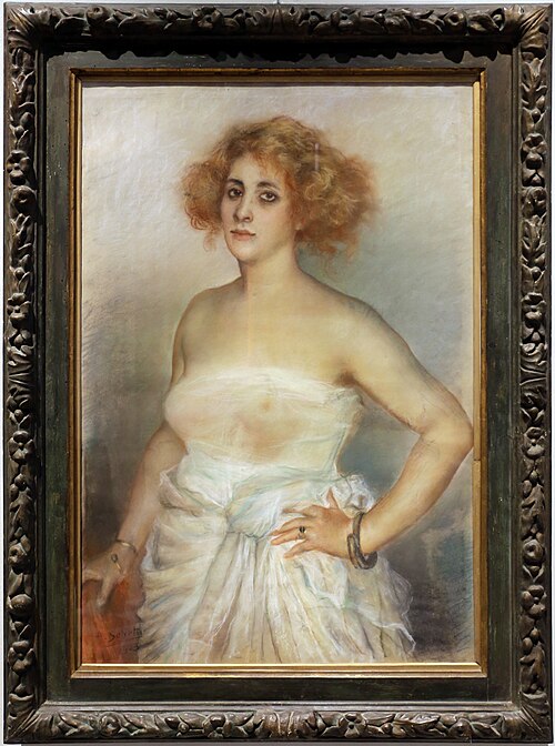 ritratto di alfonsa pazzagli detta la poncina, 1923, Antonio Salvetti