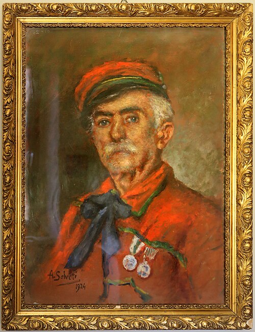 ritratto del garibaldino giuseppe bordi detto pisto, 1924, Antonio Salvetti