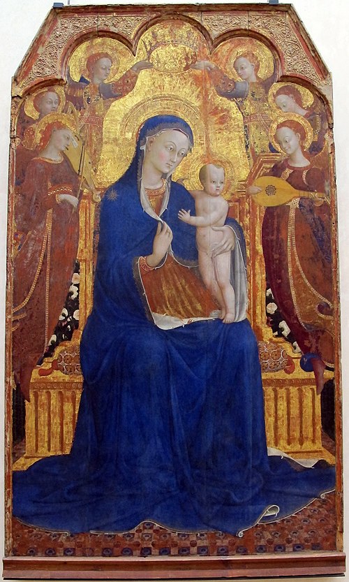 La Vierge et l'Enfant entourés d'anges, 1437, Sassetta