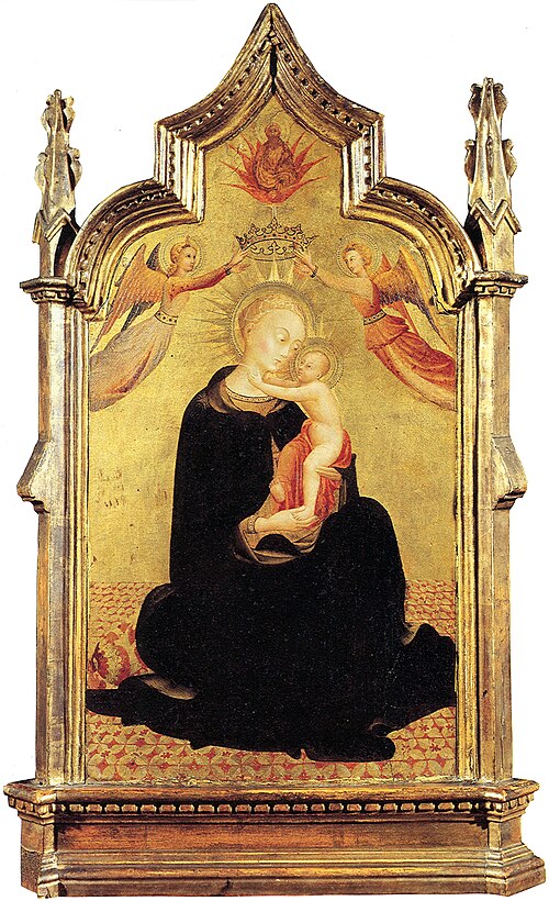 La Vierge à l'Enfant avec des anges, 1445, Sassetta