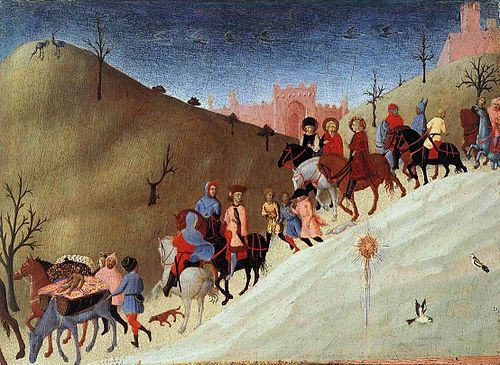 Le Voyage des rois mages, 1434, Sassetta