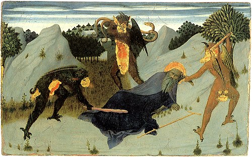 Saint Antoine persécuté par les Démons, 1423, Sassetta