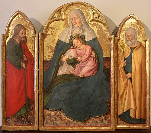 sant'anna con la vergine bambina, san gioacchino e san giuseppe, , Antonio da Fabriano