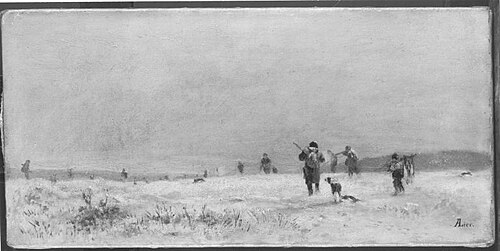 Winterliche Jagd, 1850, Adolf Heinrich Lier