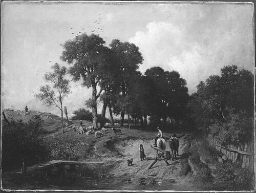 Landschaft mit Schafherde, 1865, Adolf Heinrich Lier