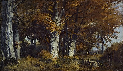 Buchenwald im Herbst, 1874, Adolf Heinrich Lier