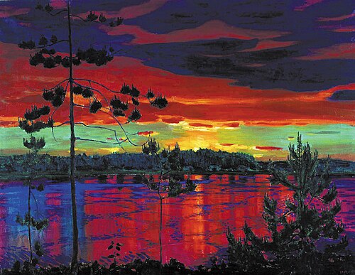 Sunset, 1917, Arkadi Rylov