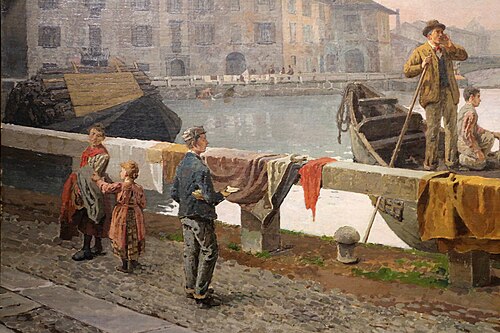 il naviglio di via viarenna, 1894, Arturo Ferrari