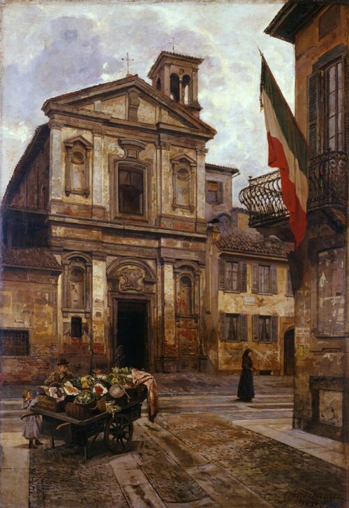 Church of Santo Stefano in Borgogna in Milan., 1896, Arturo Ferrari