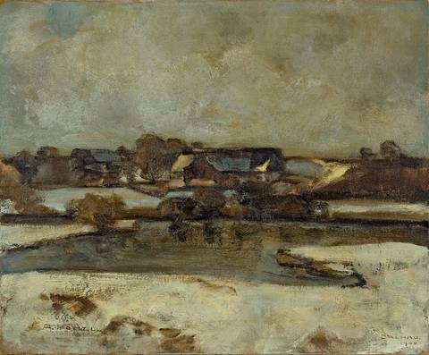 Paysage d'hiver, 1900, Adolf Hölzel