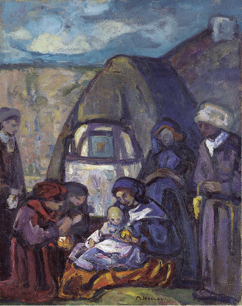 Adoration (Nativity), 1912, Adolf Hölzel
