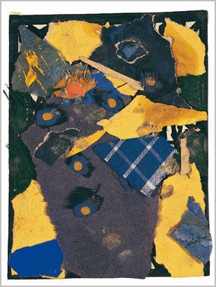 Klebebild abstrakt, , Adolf Hölzel
