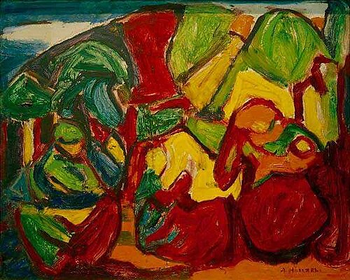 Die Anbetung, 1910, Adolf Hölzel