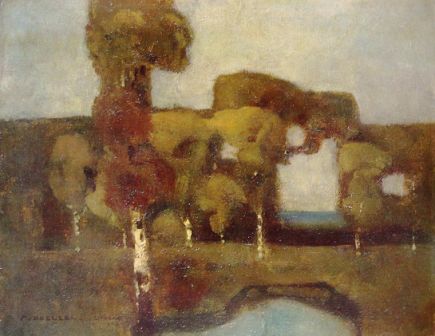 Birken im Moos, 1900, Adolf Hölzel