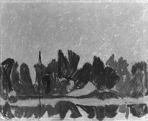 Angler am Ufer, 1913, Adolf Hölzel