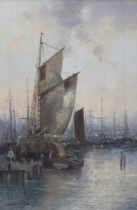 Harbour Scene, 1894, Adolf Kaufmann