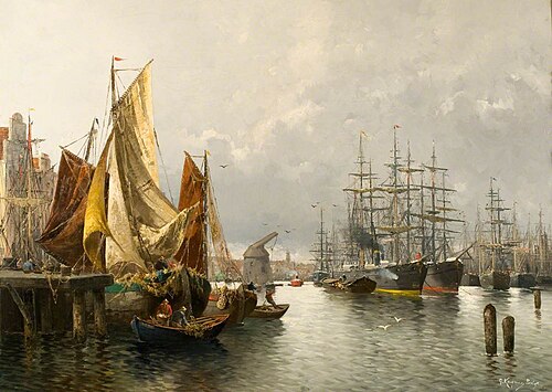 In the Harbour of Le Havre, , Adolf Kaufmann