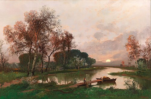 A Landscape on the Pond, 1916, Adolf Kaufmann