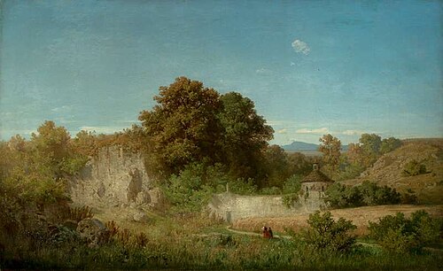 Summer Country with a Chapel, 1859, Adolf Kosárek
