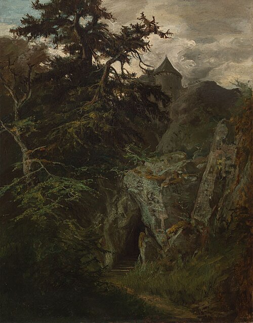Landscape with a Castle, 1855, Adolf Kosárek