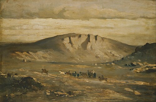 Lonely Landscape (Peasants´ Wedding), 1858, Adolf Kosárek