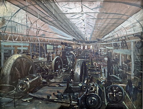 Salle principale des machines de l'exposition de 1902, 1902, Adolf Lins