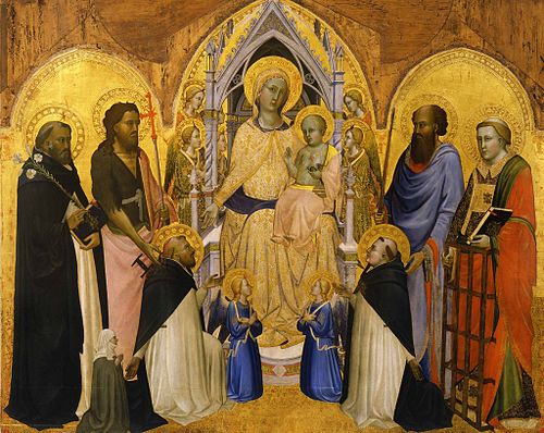 Madonna and Child Enthroned with Saints, 1375, Agnolo Gaddi