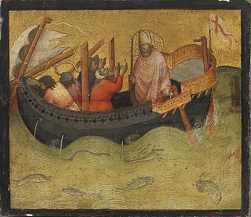 Saint Nicholas and the storm, 1394, Agnolo Gaddi