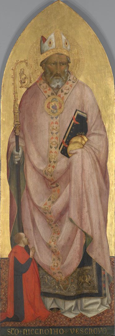St. Nicholas of Bari with a donor, 1394, Agnolo Gaddi