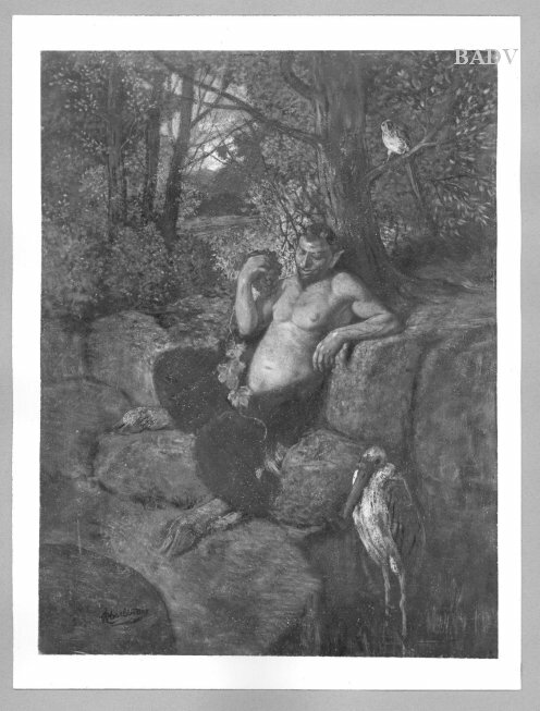 Faun und Marabu, 1891, Adolf Oberländer