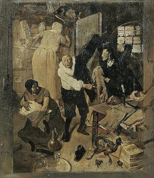 Der zerbrochene Krug, 1874, Adolf Oberländer