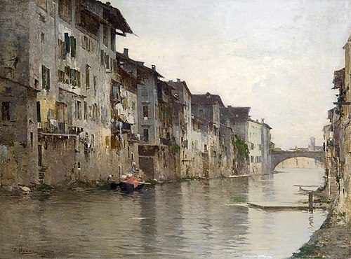 L'Aqua Morta, 1884, Bartolomeo Bezzi