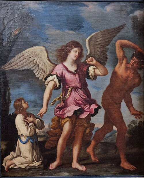 L'Ange gardien protégeant un enfant du démon, , Bartolomeo Gennari