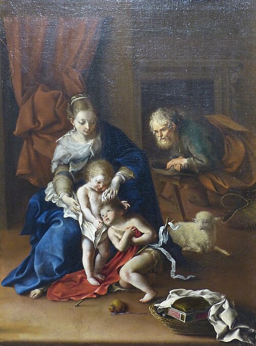 Sainte-Famille avec St Jean-Baptiste enfant, 1700, Bartolomeo Guidobono