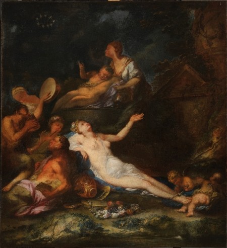 Bacchanal with Maenads, Satyrs and Nymphs, , Bartolomeo Guidobono