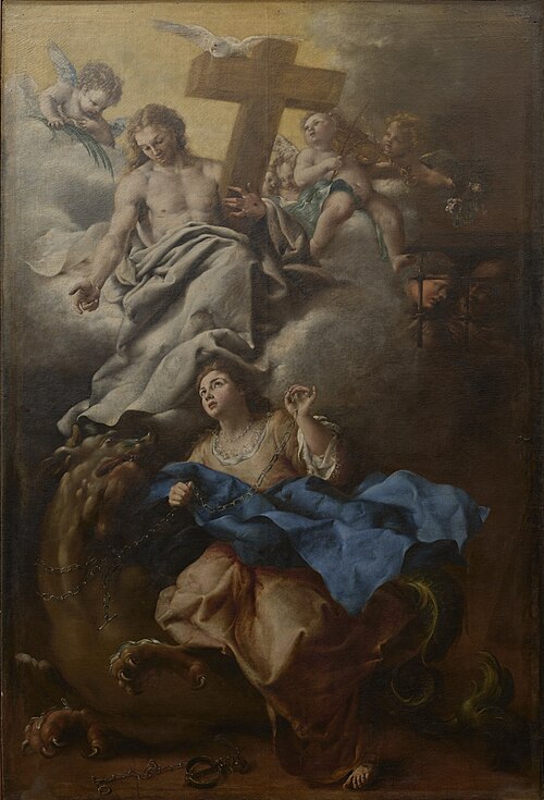 Visione di santa Margherita, , Bartolomeo Guidobono