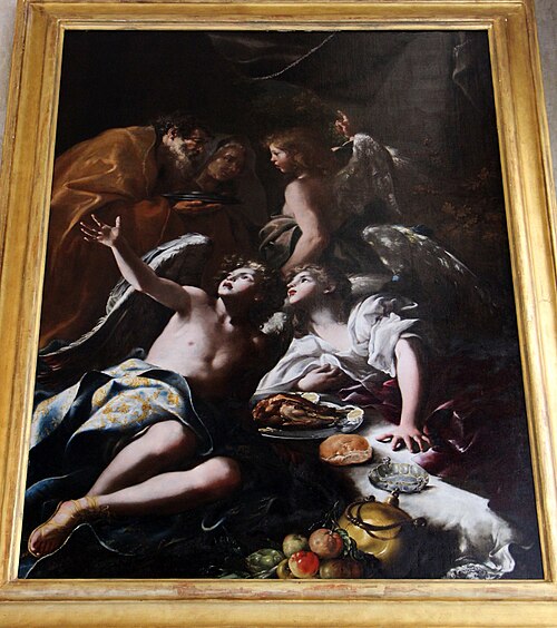 Abramo e i tre angeli, , Bartolomeo Guidobono