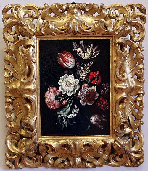 fiori in un vaso di vetro, 1675, Bartolomeo Ligozzi