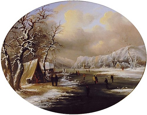 Winter Skating in New Jersey, 1847, Régis François Gignoux