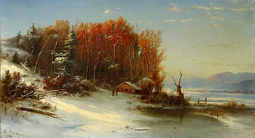 First Snow along the Hudson River, 1859, Régis François Gignoux