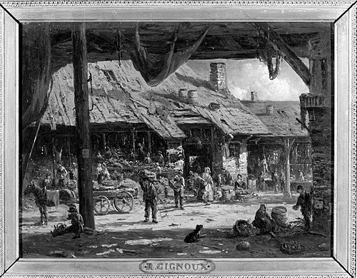 Market Scene, 1862, Régis François Gignoux