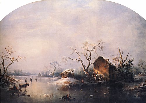 Winter Scene, 1850, Régis François Gignoux