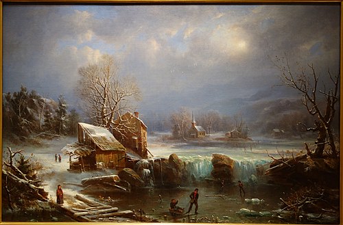 Mid-Winter Moonlight, 1850, Régis François Gignoux